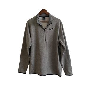 Nike Men’s Therma long-sleeve 1/4-zip training top Grey/ Black Size Large